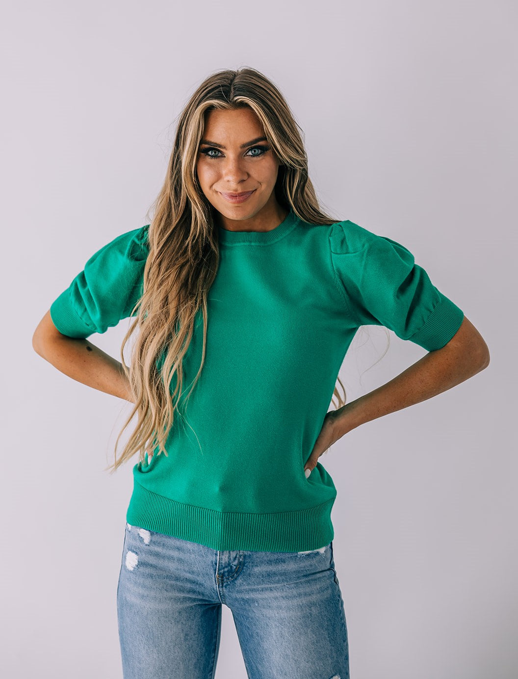 Lyssa Puff-Sleeve Top