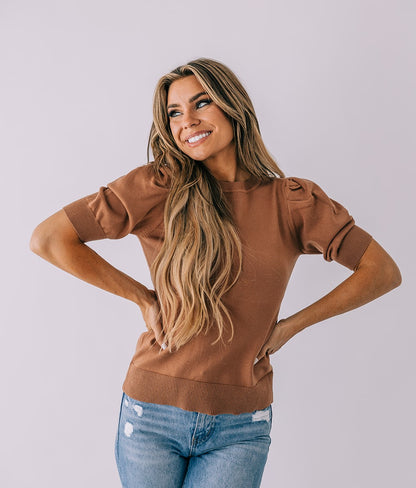 Lyssa Puff-Sleeve Top