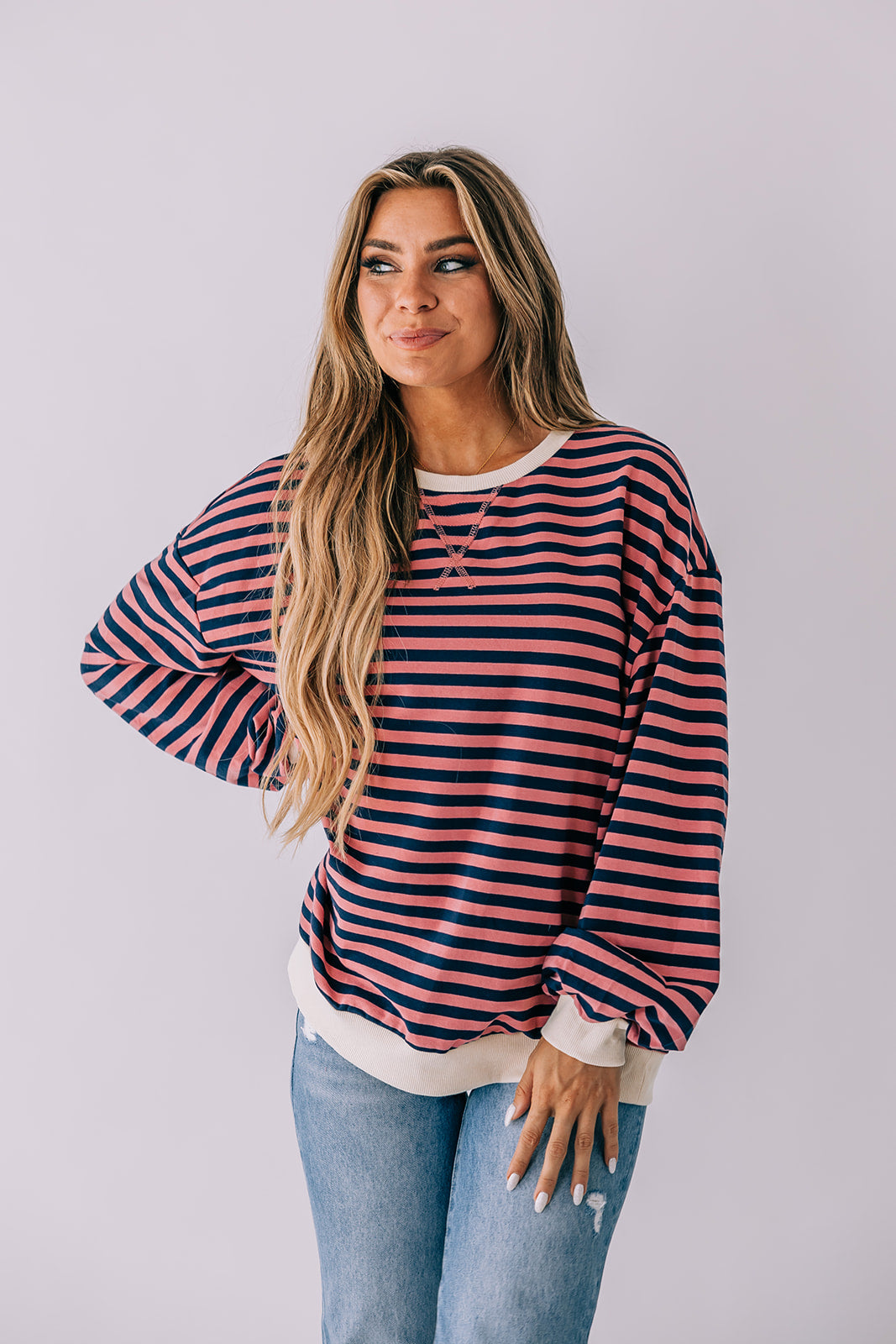 Kenzie Striped Sweatshirt