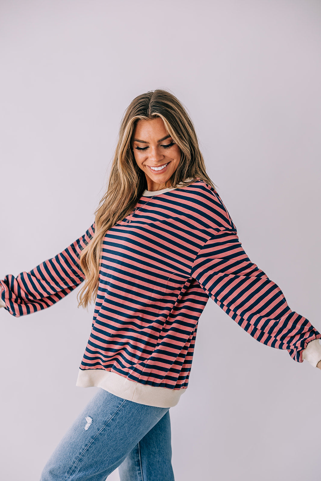 Kenzie Striped Sweatshirt