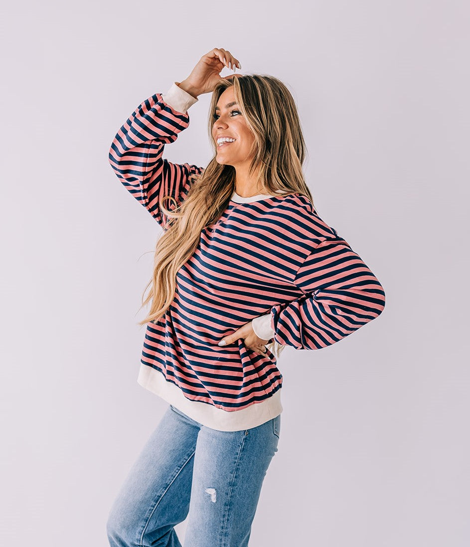 Kenzie Striped Sweatshirt