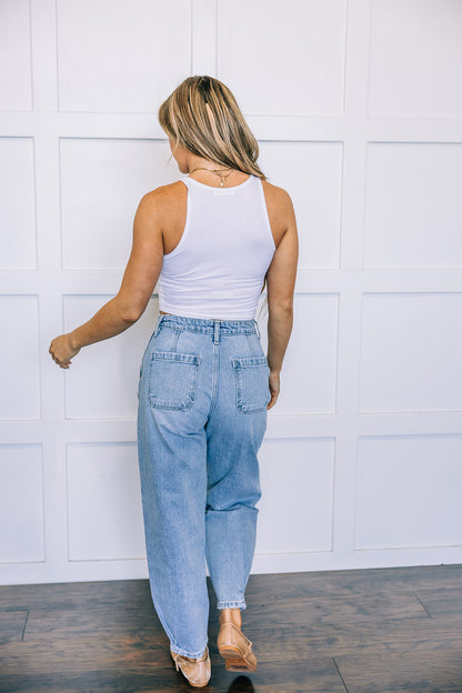 Kancan High-Rise Barrel Jeans