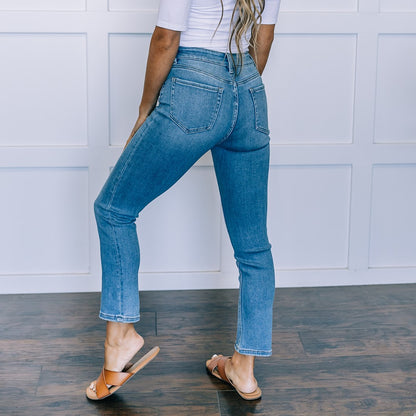 Vervet High-Rise Crop Slim Straight Jeans