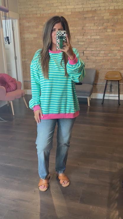 Kenzie Striped Sweatshirt