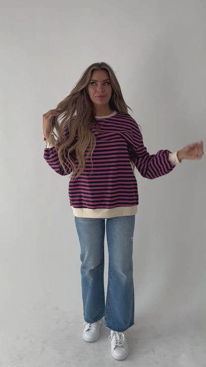 Kenzie Striped Sweatshirt