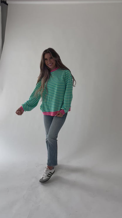 Kenzie Striped Sweatshirt